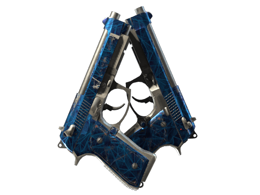 Souvenir Dual Berettas | Cobalt Quartz (Well-Worn)