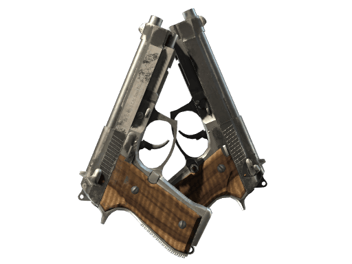 StatTrak™ Dual Berettas | Black Limba (Battle-Scarred)