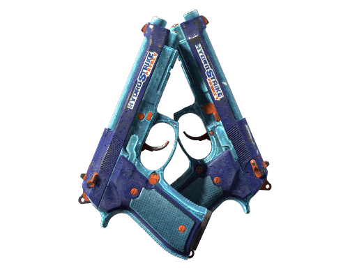StatTrak™ Dual Berettas | Hydro Strike (Battle-Scarred)
