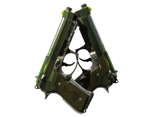 StatTrak™ Dual Berettas | Cobra Strike (Battle-Scarred)