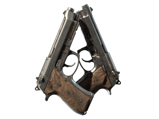 Dual Berettas | Drift Wood (Battle-Scarred)