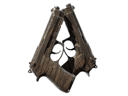 Souvenir Dual Berettas | Drift Wood (Well-Worn)