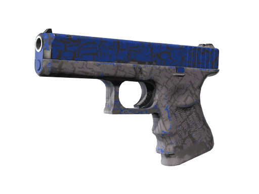 StatTrak™ Glock-18 | Blue Fissure (Well-Worn)