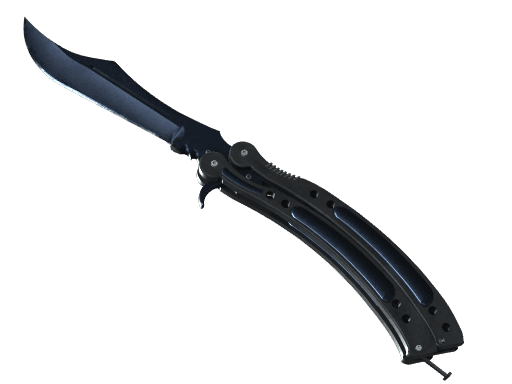 ★ StatTrak™ Butterfly Knife | Blue Steel (Battle-Scarred)
