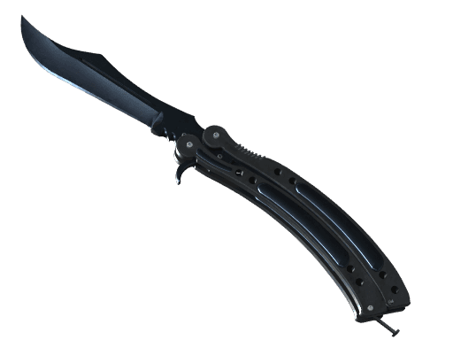 ★ StatTrak™ Butterfly Knife | Blue Steel (Well-Worn)