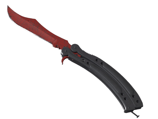 ★ Butterfly Knife | Crimson Web (Minimal Wear)