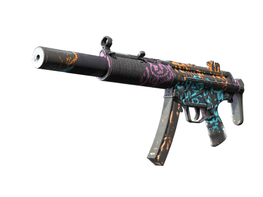 Souvenir MP5-SD | Neon Squeezer (Battle-Scarred)