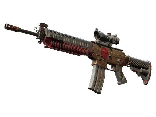 SG 553 | Berry Gel Coat (Battle-Scarred)