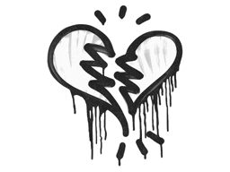 Sealed Graffiti | Broken Heart (Shark White)